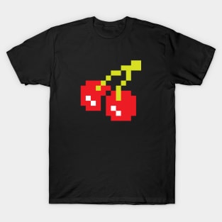 Pixel Cherries 80s Funny Video Game T-Shirt